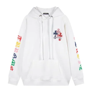 Chrome Hearts White Multi Color Cross Hoodie