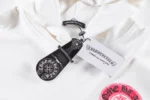 Chrome Hearts White Pink Horseshoe Logo Hoodie