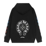 Chrome Hearts Black Multi Color Horseshoe Zip Up Hoodie