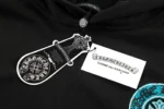 Chrome Hearts Black Blue Horseshoe Logo Hoodie