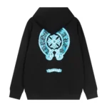 Chrome Hearts Black Blue Horseshoe Logo Hoodie