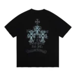 Chrome Hearts Black Gothic Cross Script T-Shirt