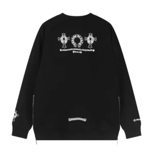 Chrome Hearts Black Cemetery Cross Crewneck Sweatshirt