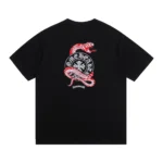 Chrome Hearts Black Red Snake Horseshoe Graphic T-Shirt