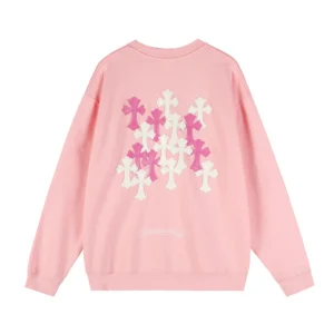 Chrome Hearts Pink Multi Cross Crewneck Sweatshirt