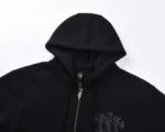 Chrome Hearts Black Triple Cross Zip-Up Hoodie