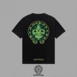 Chrome Hearts Black Green Fleur-De-Lis Graphic T-Shirt