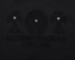 Chrome Hearts Black Tonal Cross Zip-Up Hoodie