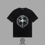 Chrome Hearts Black Gothic Cross Circle Shirt