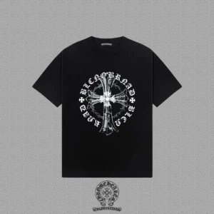Chrome Hearts Black Gothic Cross Circle Shirt