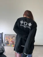 Chrome Hearts Black Cemetery Cross Crewneck Sweatshirt