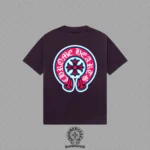 Chrome Hearts Dark Purple Pink Horseshoe Graphic T-Shirt