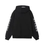 Chrome Hearts Black White Logo Sleeve Zip-Up Hoodie