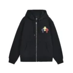 Chrome Hearts Black Multicolor Cross Patch Zip-Up Hoodie