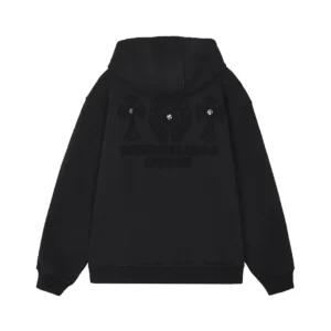 Chrome Hearts Black Tonal Cross Zip-Up Hoodie