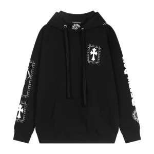 Chrome Hearts Black Beautiful Girl Horseshoe Pullover Hoodie