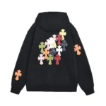 Chrome Hearts Black Multicolor Cross Patch Zip-Up Hoodie
