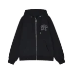 Chrome Hearts Triple Cross Zip-Up Hoodie Black - Image 2