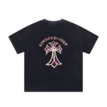 Chrome Hearts Black Red Cross Graphic T-Shirt