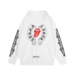 Chrome Hearts White Rolling Stones Zip Up Hoodie
