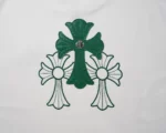 Chrome Hearts White Green Cross Floral Crewneck Sweatshirt