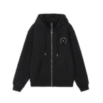 Chrome Hearts Black Horseshoe Logo Zip-Up Hoodie