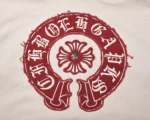 Chrome Hearts Red Distressed Horseshoe Zip-Up Hoodie