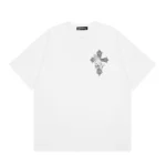Chrome Hearts White Praying Hands Cross Graphic Shirt