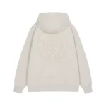 Chrome Hearts Ivory Pearl Cross Zip-Up Hoodie