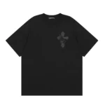 Chrome Hearts Black Praying Hands Cross Graphic Shirt