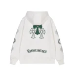 Chrome Hearts White Green Triple Cross Zip-Up Hoodie