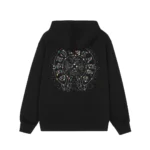 Chrome Hearts Black Multicolor Rhinestone Zip Up Hoodie
