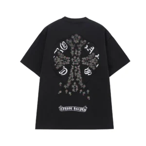 Chrome Hearts Black Multicolor Cross Graphic Shirt