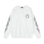 Chrome Hearts White Horseshoe Crewneck Sweatshirt