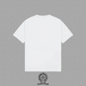 Chrome Hearts White Gothic Black Cross Circle Shirt