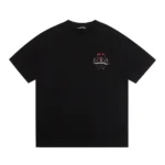 Chrome Hearts Black Red Plaid Cross Graphic T-Shirt