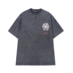 Chrome Hearts Washed Black Pink Horseshoe Graphic Shirt