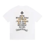 Chrome Hearts White Gothic Cross Script T-Shirt