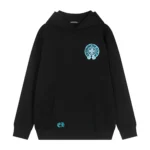 Chrome Hearts Black Blue Horseshoe Logo Hoodie