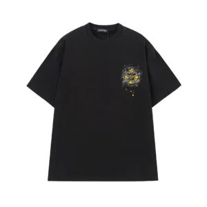 Chrome Hearts Black Yellow Cross Graphic T-Shirt