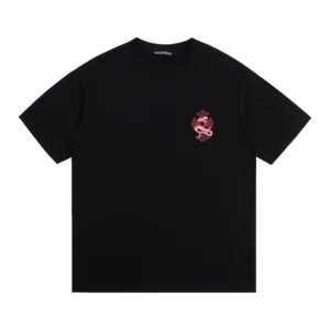 Chrome Hearts Black Red Snake Horseshoe Graphic T-Shirt
