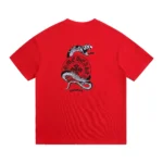 Chrome Hearts Red Black Snake Horseshoe Graphic T-Shirt