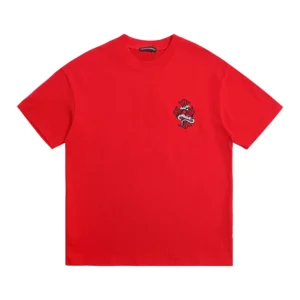 Chrome Hearts Red Black Snake Horseshoe Graphic T-Shirt