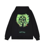 Chrome Hearts Black Green Floral Horseshoe Zip-Up Hoodie