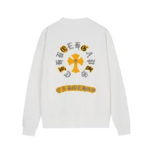 Chrome Hearts White Yellow Multi Cross Crewneck Sweatshirt