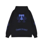 Chrome Hearts Black Blue Triple Cross Zip-Up Hoodie