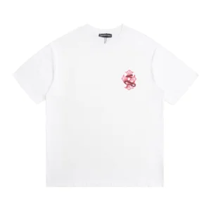 Chrome Hearts White Red Snake Horseshoe Graphic T-Shirt