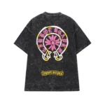 Chrome Hearts Black Pink Horseshoe Graphic Shirt