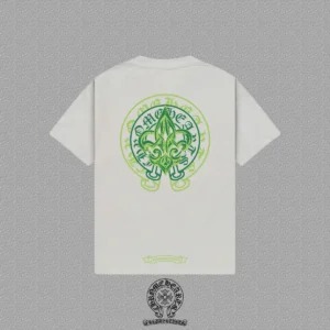 Chrome Hearts White Green Fleur-De-Lis Graphic T-Shirt
