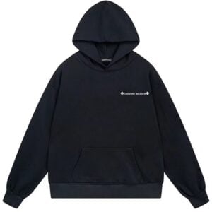 Chrome Hearts Cross Pattern Graphic Pullover Hoodie Black